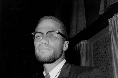 Ein Schwarzweiß-Foto von Malcolm X