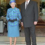 Die Queen mit Helmut Kohl