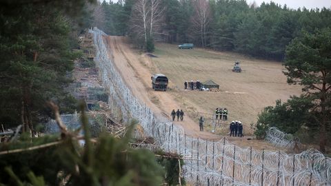 Belarus: Ein verlassenes Migranten-Lager an der weißrussisch-polnischen Grenze in der Region Grodno
