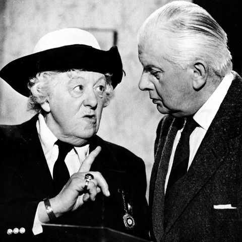 Margaret Rutherford verkörperte in vier Filmen Christies Romasnfigut Miss Marple.
