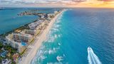 Cancun in Mexiko aus der Luft