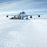 A340 landet in Antarktis