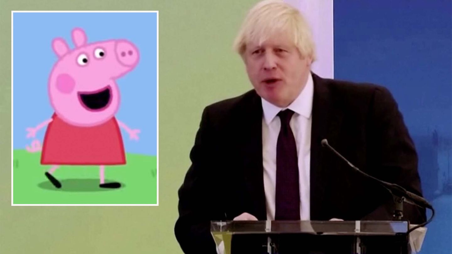 Boris Johnson catches the eye with a confused speech: engine noises and Peppa Pig (video) Boris Johnson catches the eye with a confused speech: engine noises and Peppa Pig (video)