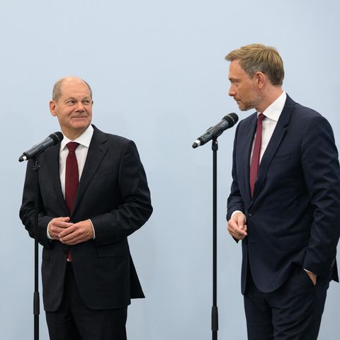 Von links nach rechts: Annalena Baerbock (Bündnis90/Die Grünen), Olaf Scholz (SPD) und Christian Lindner (FDP)