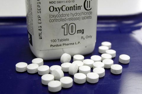 Eine Packung des Schmerzmittels Oxycontin
