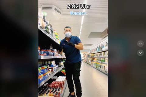 Aldi-Mitarbeiter auf TikTok