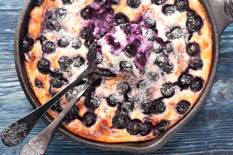 Quarkauflauf mit Heidelbeeren