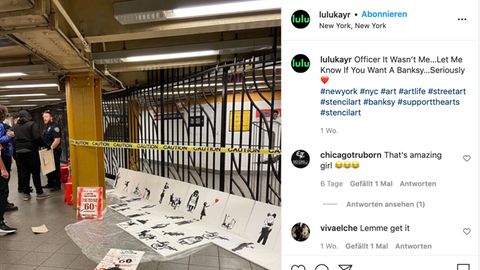 In einer New Yorker Metro-Station konnte man vermutlich echte Banksy-Kunstwerke kaufen 