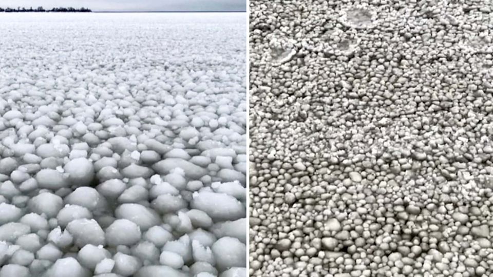 Kanada: Faszinierendes Naturschauspiel: Tausende Eiskugeln bedecken Manitobasee Kanada: Faszinierendes Naturschauspiel: Tausende Eiskugeln bedecken Manitobasee