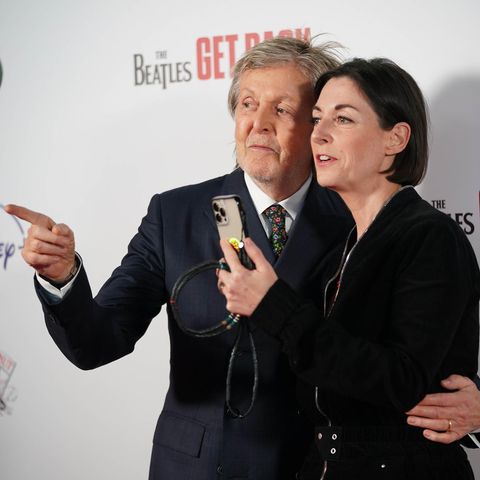 Paul McCartney mit seiner Tochter Mary bei der Premiere der TV-Doku