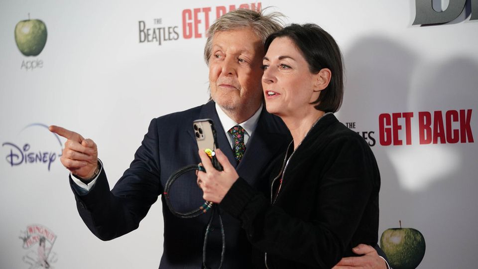 Paul McCartney mit seiner Tochter Mary bei der Premiere der TV-Doku