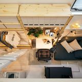 Blick auf den Wohn- und Arbeitsbereich.