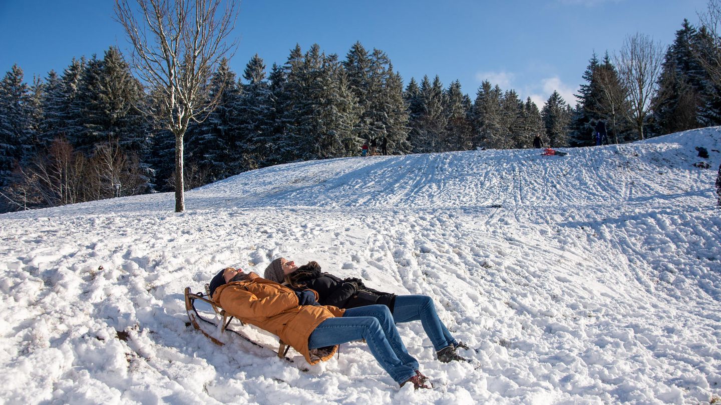Erster Schnee - Luise und Helene