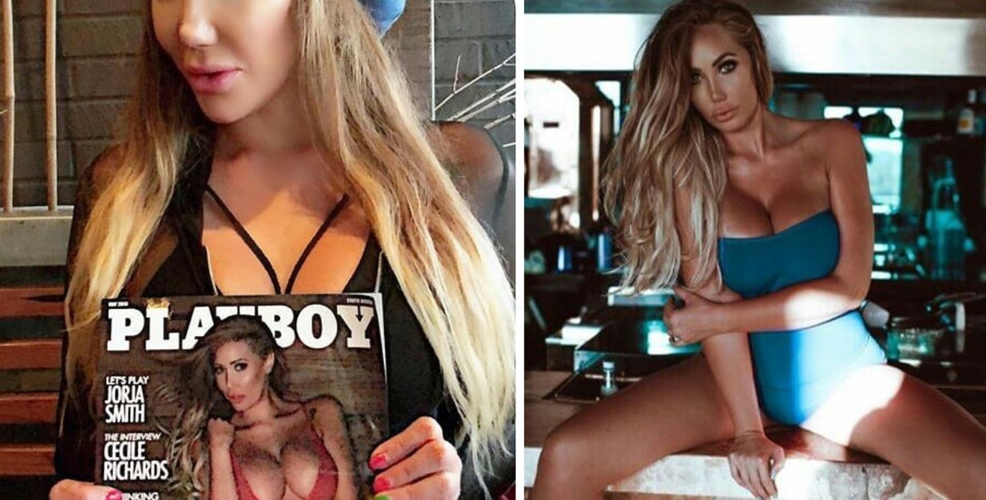 Jenna Bentley mit einem alten Playboy-Cover.