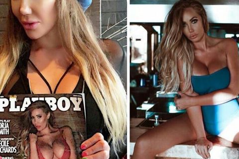 Jenna Bentley mit einem alten Playboy-Cover.