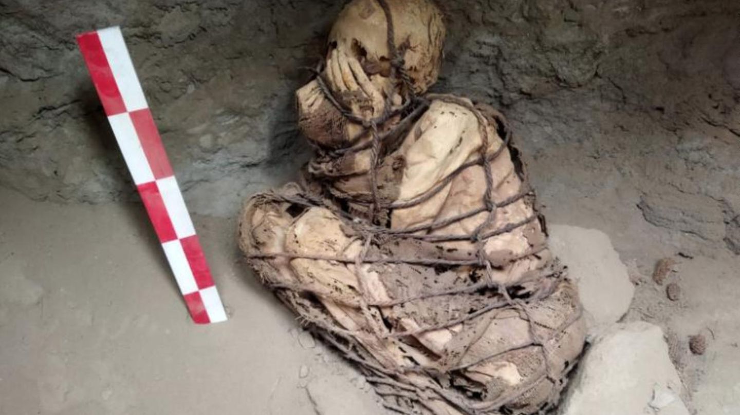 Auf den ersten Blick ein schauriger Fund: Die neu entdeckte Mumie in Peru