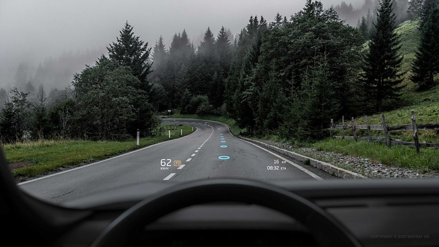 So könnte die WayRay-Navigation aussehen