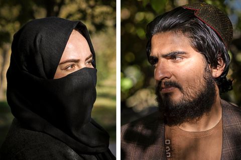 Hamida Nuri und Aziz ur-Rahman Hussaini