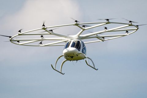 Auch Flugdrohnen des deutschen Unternehmens "Volocopter" werden derzeit in Paris getestet