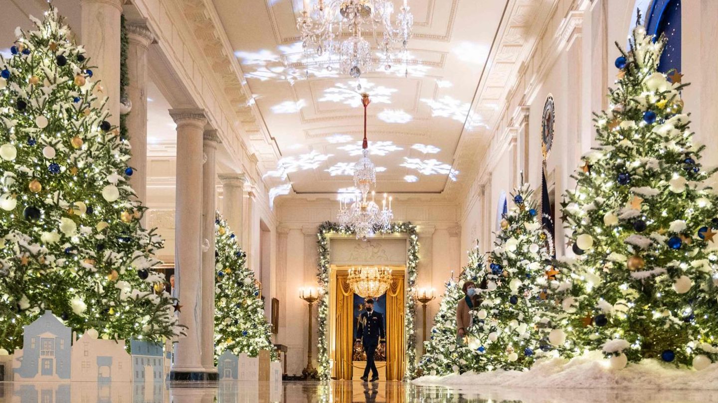 Premiere for Biden: White House shines with Christmas splendor (video)