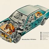 Das Innenleben des Mercedes Benz 190 E Elektro