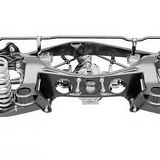 Raumlenker-Hinterachse des Mercedes 190