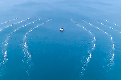 Chinesische Drohnenboote im EInsatz