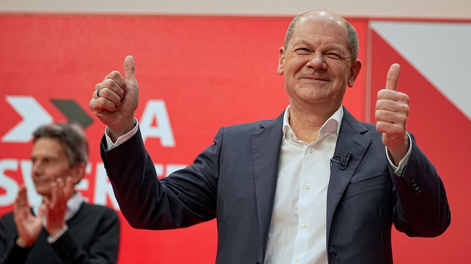 Olaf Scholz, designierter SPD-Kanzler und geschäftsführender Bundesminister der Finanzen