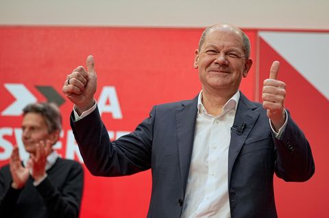 Olaf Scholz, designierter SPD-Kanzler und geschäftsführender Bundesminister der Finanzen