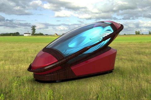 Die Maschine erinnert an die Tiefschlafkaspel aus einem Science-Fiction-Film.