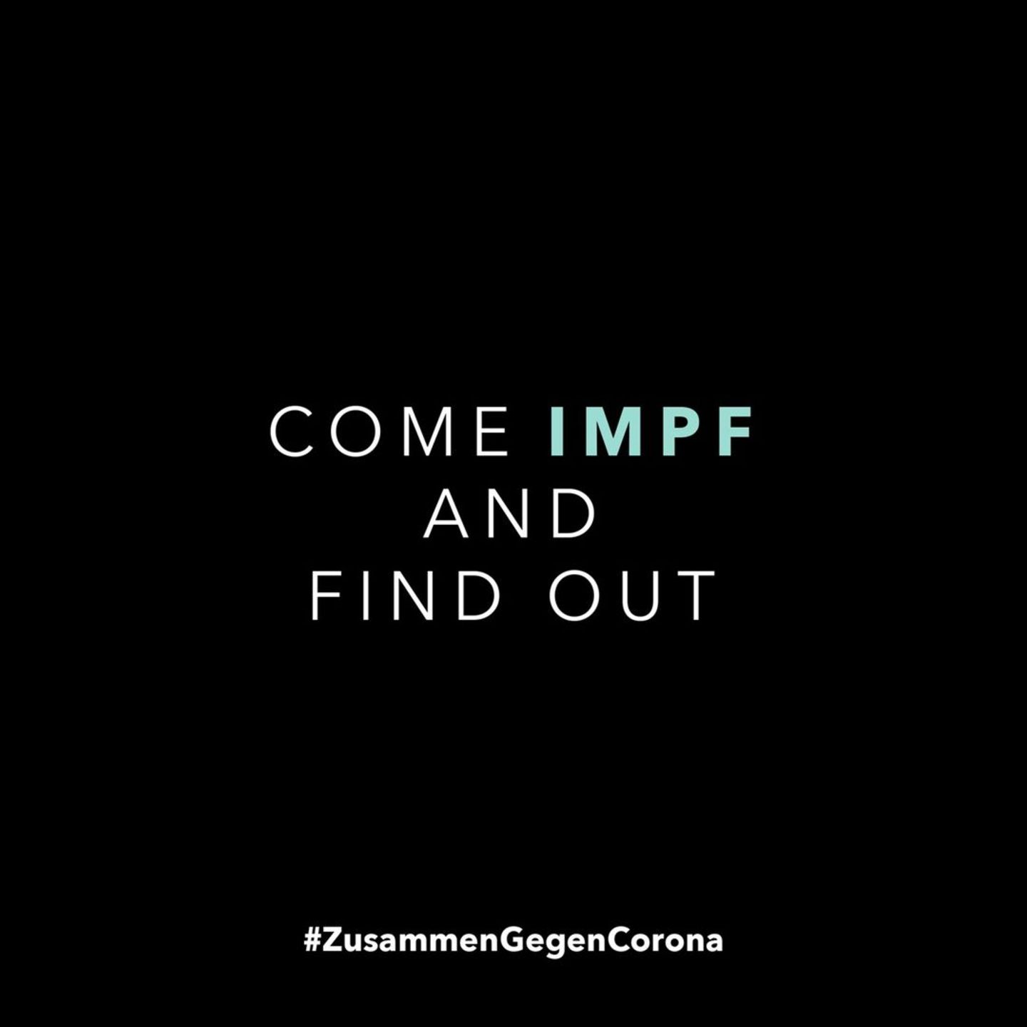 "Come In And Find Out" der Parfümerie Douglas dürfte wohl einer der bekanntesten Claims sein. Umso witziger ist das Wortspiel "Come Impf And Find Out".