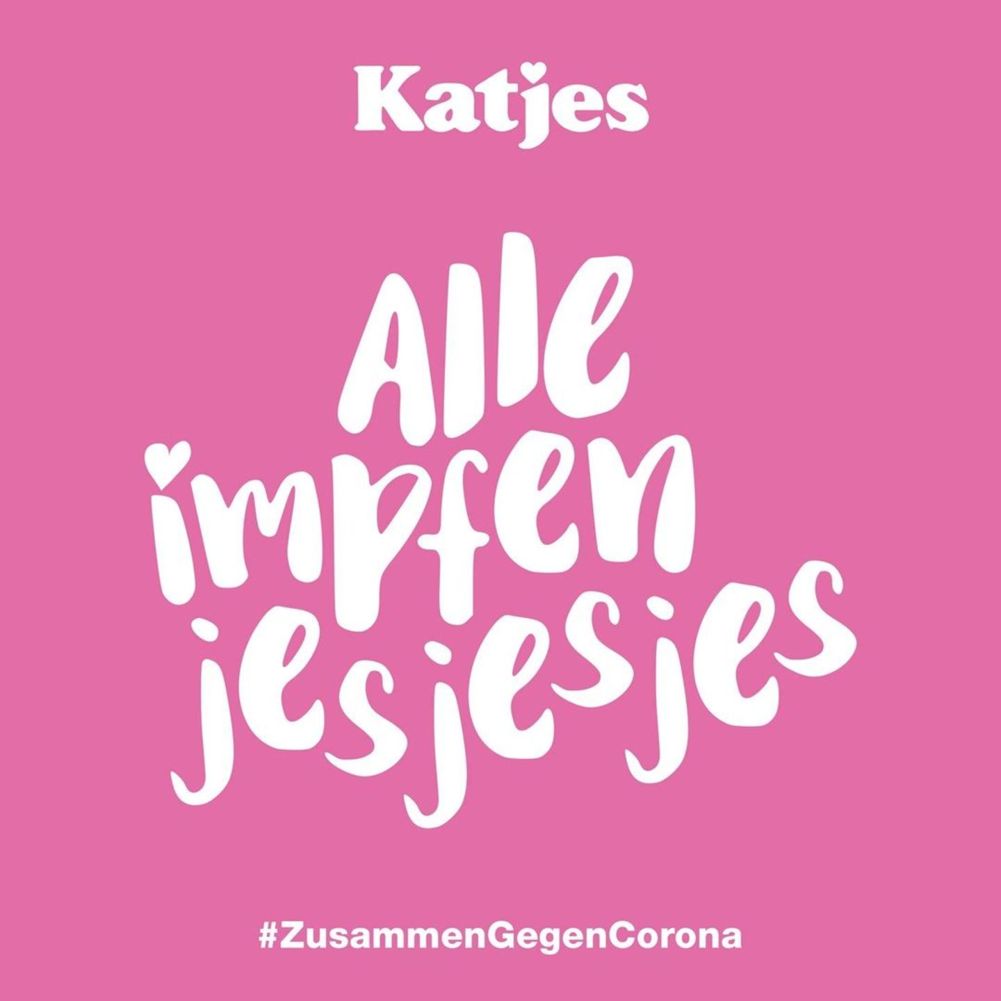 Bei "Katjes – jes, jes, jes" hat man eigentlich noch die Stimme von Heidi Klum im Ohr. Jetzt heißt es "Alle impfen – jes, jes, jes".