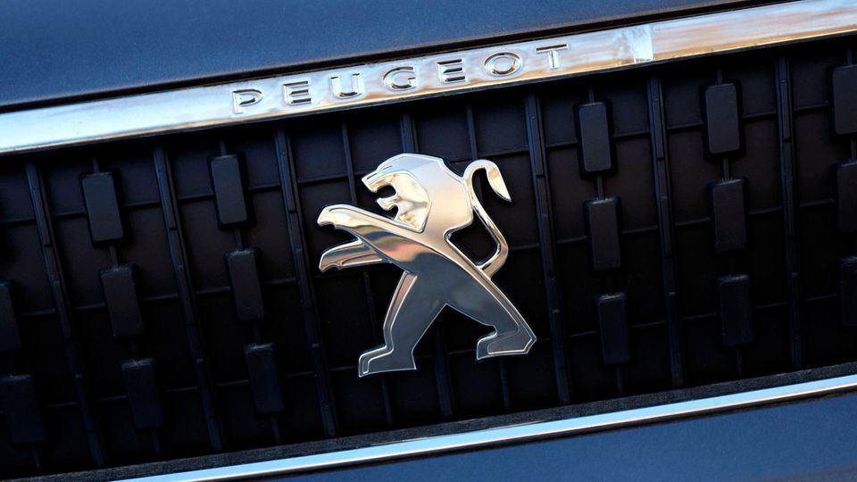 Ein Peugeot-Logo auf einem Auto
