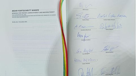 Unterschriften Koalitionsvertrag