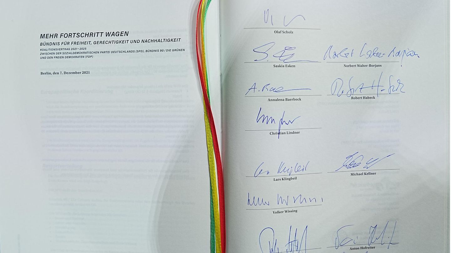 Unterschriften Koalitionsvertrag