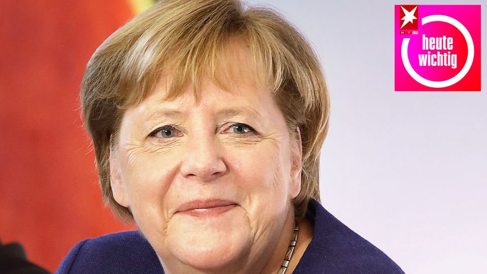 Bundeskanzlerin Angela Merkel plus heute wichtig Logo