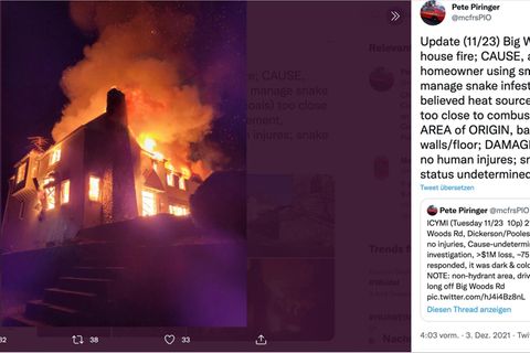 Auf seinem Twitter-Account teilt Feuerwehrmann Pete Piringer Bilder seiner Arbeit 