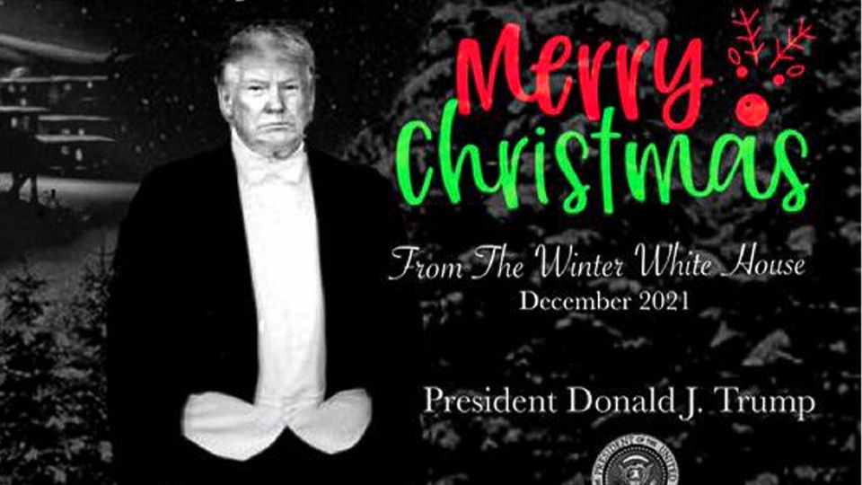 Donald Trump sieht auf angeblicher Weihnachtskarte wie ein Penis aus