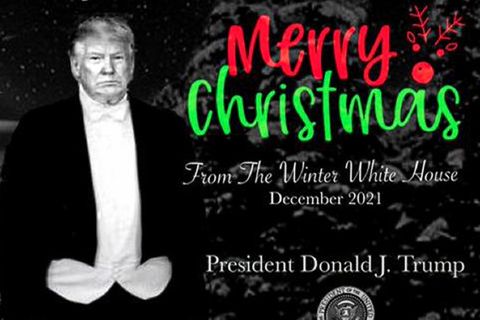 Donald Trump sieht auf angeblicher Weihnachtskarte wie ein Penis aus