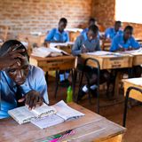 Jeremiah Mbai in seiner Klasse in der Secondary School von Kinakoni