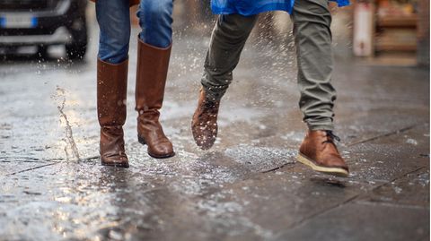 Empfindliche Schuhe müssen imprägniert werden