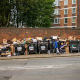 Streik der Müllabfuhr in Brighton