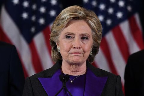 Hillary Clinton gesteht am 8. November 2016 ihre Niederlage gegen den designierten republikanischen Präsidenten Donald Trump ein