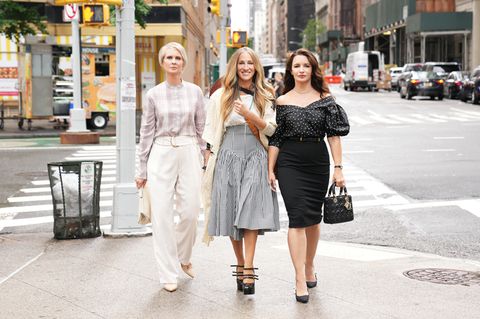 Sarah Jessica Parker, Cynthia Nixon und Kristin Davis in einer Szene des "Sex and the City"-Nachfolgers "And Just Like That..."