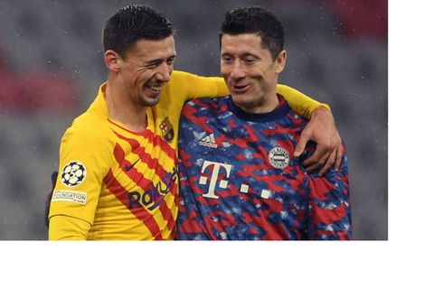 Clement Lenglet and Robert Lewandowski
