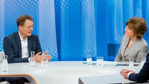 Karl Lauterbach und Maybrit Illner im Gespräch