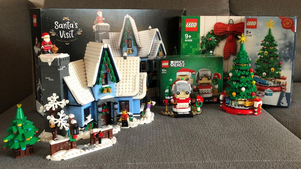 Lego Weihnachtsdeko: Santa's Visit, Adventskranz und Weihnachtsbaum