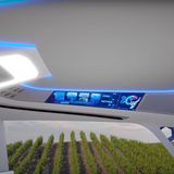 Der Screen wurde ins Dach verbannt.