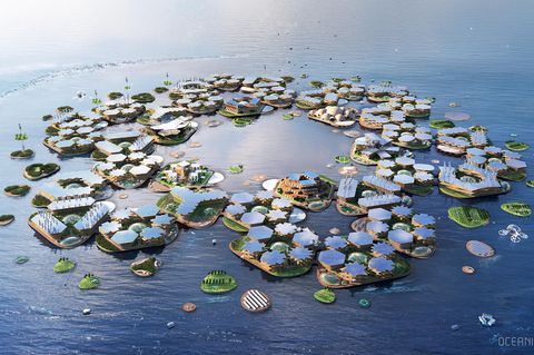 Modellbild von Oceanix-City