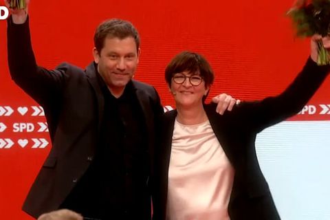 Wahlparteitag: Lars Klingbeil bildet mit Saskia Esken die neue Doppelspitze der SPD